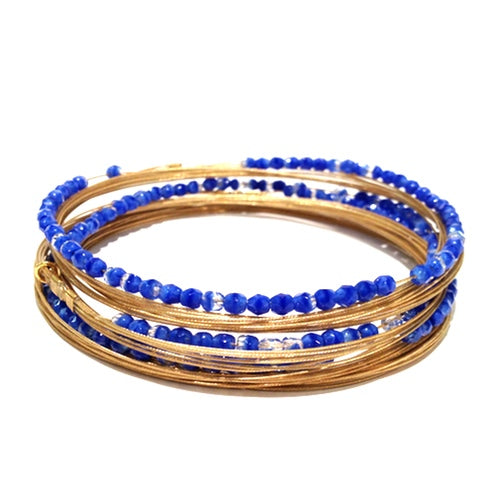 Chic Boho Style Bracelet 3014: Blue / Gold
