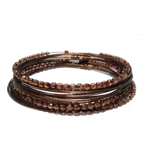 Chic Boho Style Bracelet 3014: Luster Brown / Brown / Copper