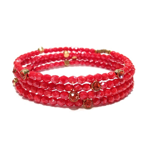 Sparkle Beaded Bracelet 3473: Love / Love / Gold