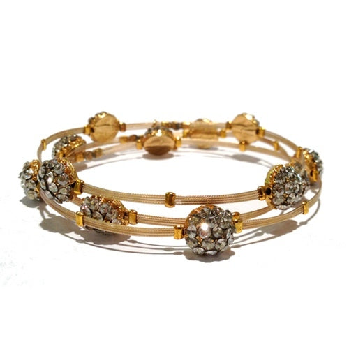 Special Occasion Bracelet 3717: Clear / Gold