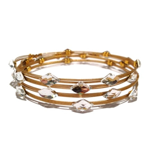 Be Jeweled Bracelet 3978: Clear / Gold