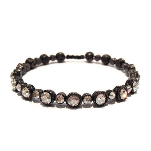 Serendipity Bracelet 4102: Clear / Gun Metal