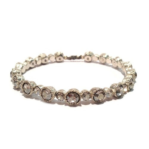 Serendipity Bracelet 4102: Clear / Matte Silver