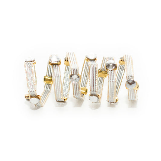 Love Wraplet Ring 9317:  Clear/ SilverGold