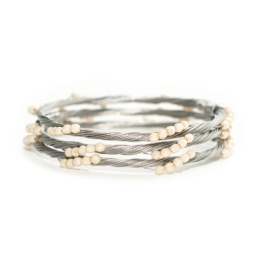 Bracelet 3921: Ivory/ Silver