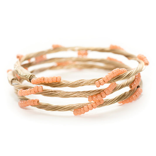 Bracelet 3921: Peach/ Gold