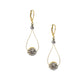 Glistening Jewels Dangle Earring 2130: Clear/ Gold