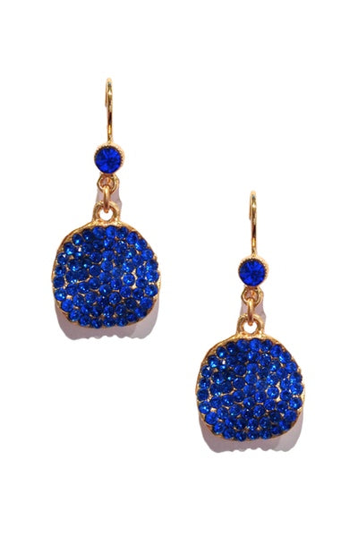 Glitzy Dangle Earring 2435: Blue / Gold