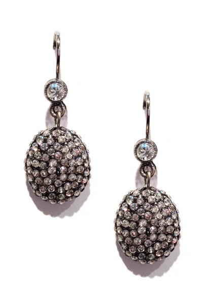Love Sparkle Round Drop Earring 2483: Clear / Silver