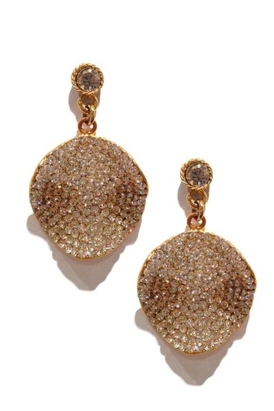 Love Sparkle Earring 2530: Silk Crystal / Gold