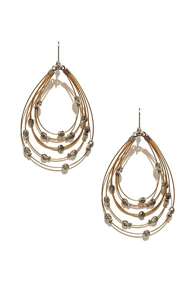 Exquisite Dangle Earring 2653: Clear / HS / Gold / MatteSilver