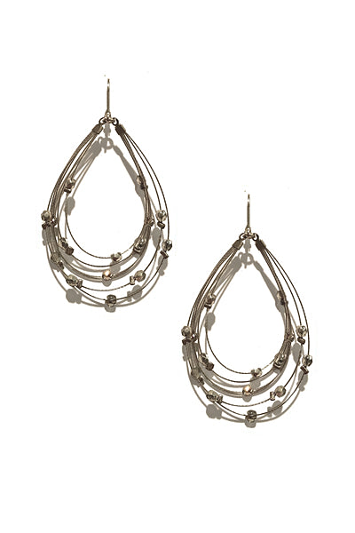 Exquisite Dangle Earring 2653: Clear / HS / Silver