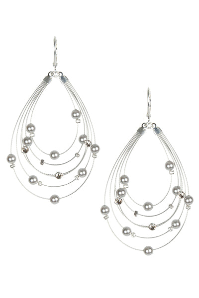 Exquisite Dangle Earring 2653: Gray Pearl / S