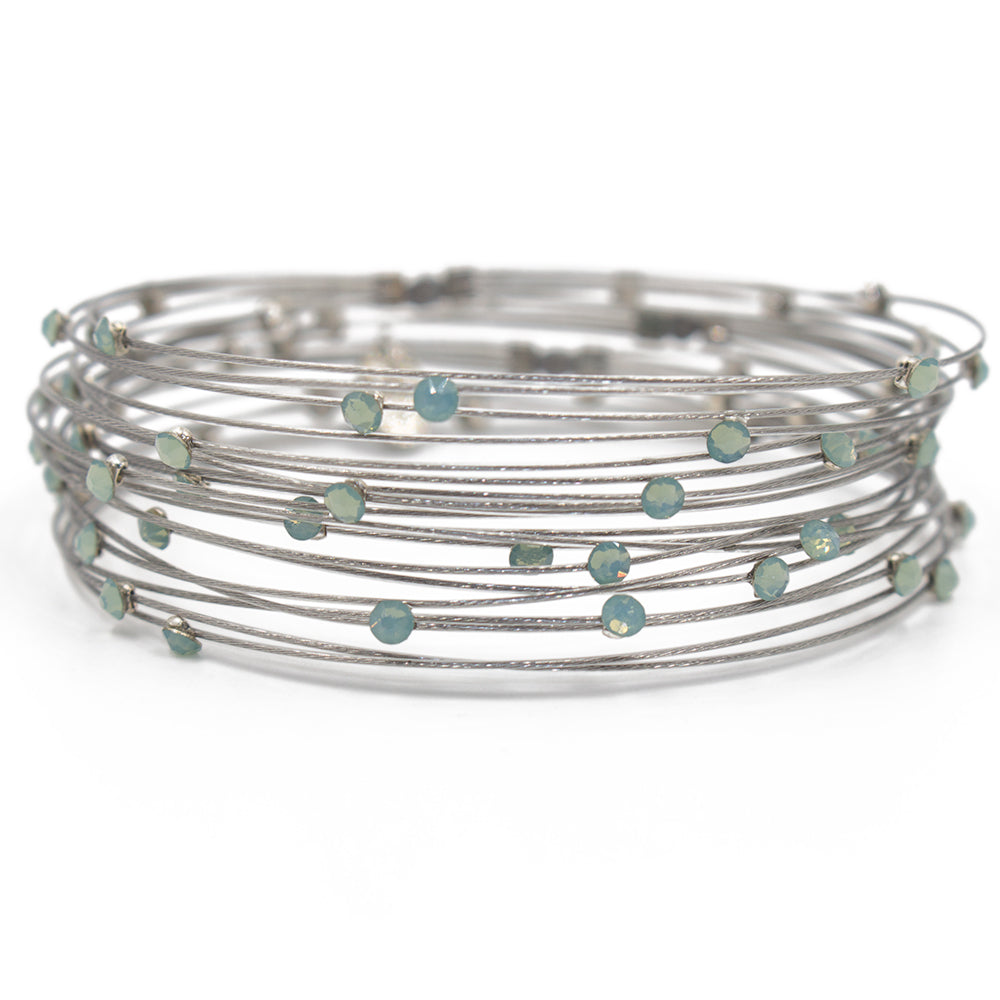 Glitzy Bracelet 3923: Opal Turq/ Silver