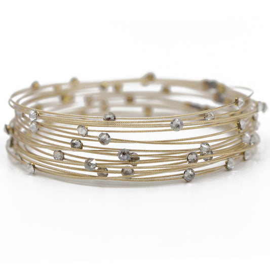 Glitzy Bracelet 3923: Clear/ Gold