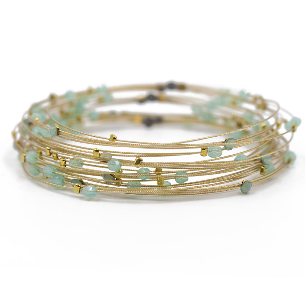 Glitzy Bracelet 3923: Opal Turq/ Gold
