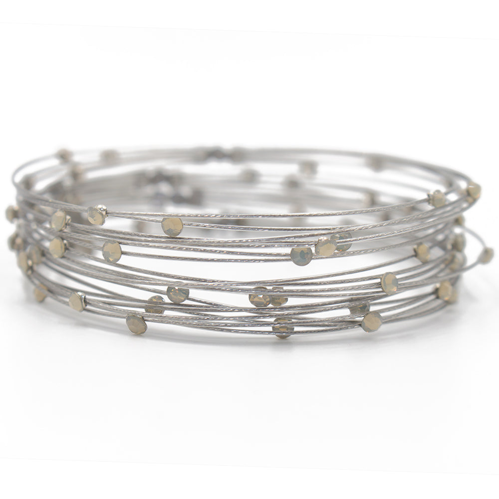 Glitzy Bracelet 3923: Opal Grey/ Silver