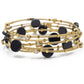 Boutique Bracelet 3253: Black/ Gold