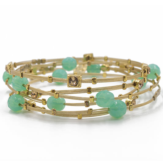 Forever Enchanting Women's Bracelet 3700: Sky/ Gold