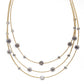 Enchanting Women's Necklace 8389: Clear/ Gold