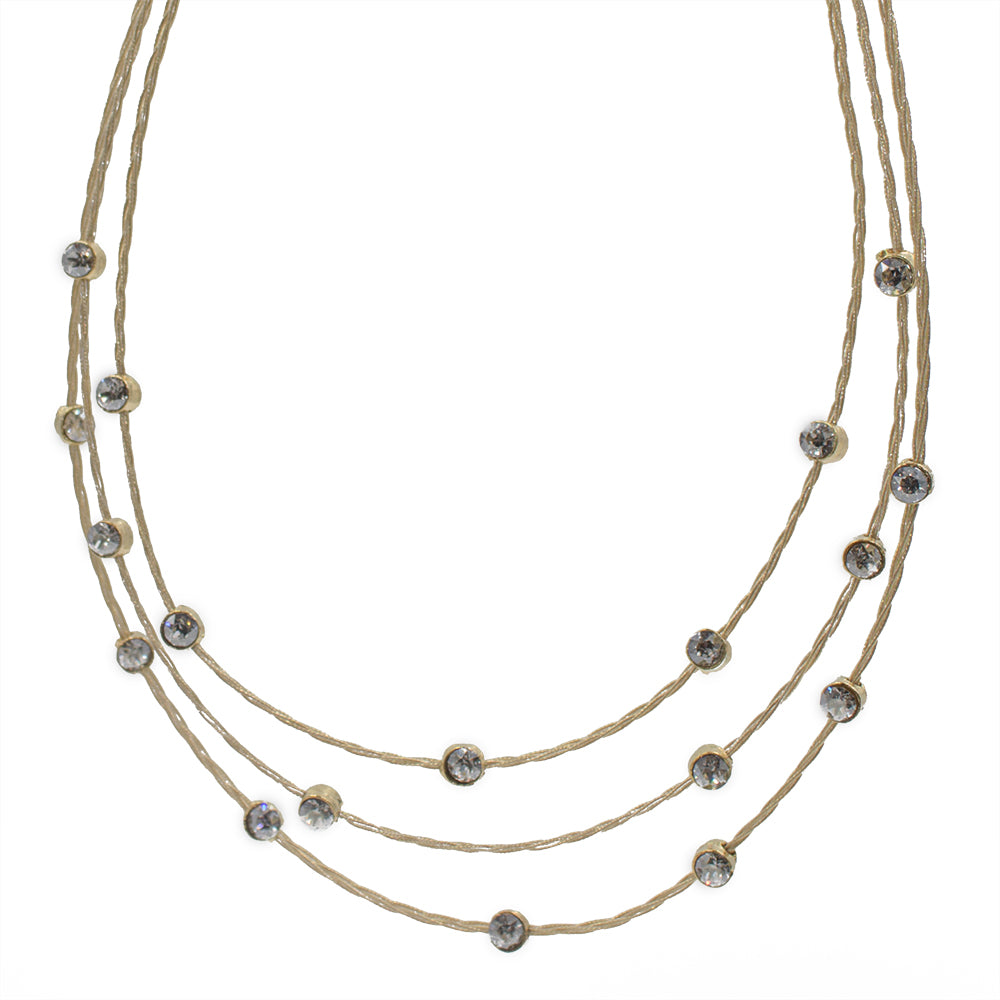 Exceptional Necklace 7508: Clear / Gold