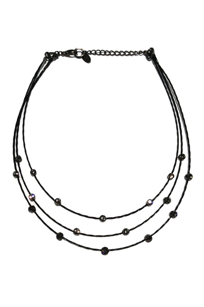 Exceptional Necklace 7508: BD / Black / Gun