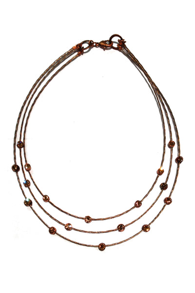 Exceptional Necklace 7508: LtCo / Brown / Copper