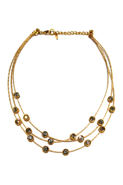 Classic for Women Necklace 7555: Clear / Gold