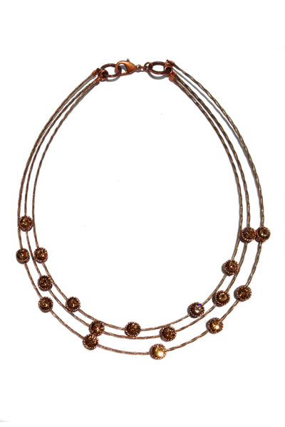 Classic for Women Necklace 7555: LtCo / Brown / Copper
