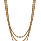 Chain and Bead Necklace 7569: Gold / Gold