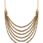 Glitzy Beaded Necklace 7974: Gold / Gold