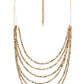 Glitzy Beaded Necklace 7974: Gold / Gold / G