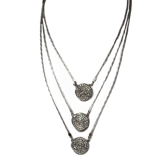 Necklace 8460: Clear/ Silver