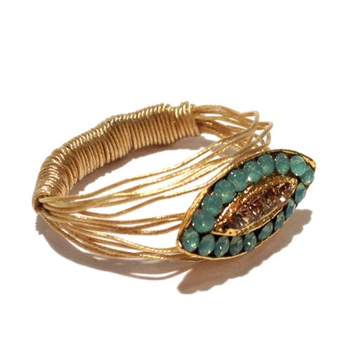 Ring 9316: Opal Turq / Gold